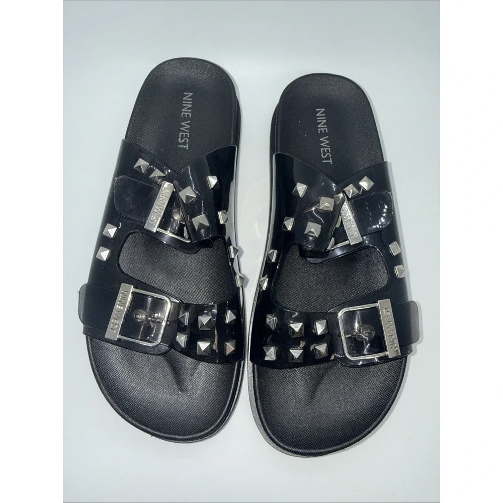 Nine West Gail Jelly Studded Girls Sandals Size 3